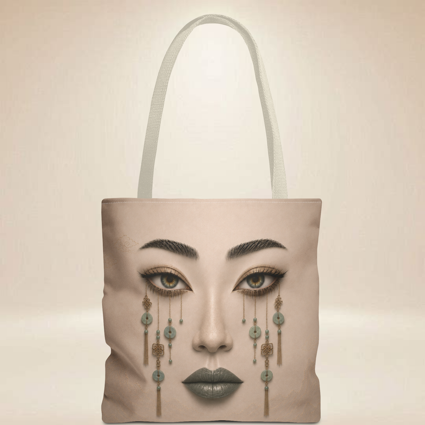 Jade Face Tote Bag — Double-Sided Art Tote
