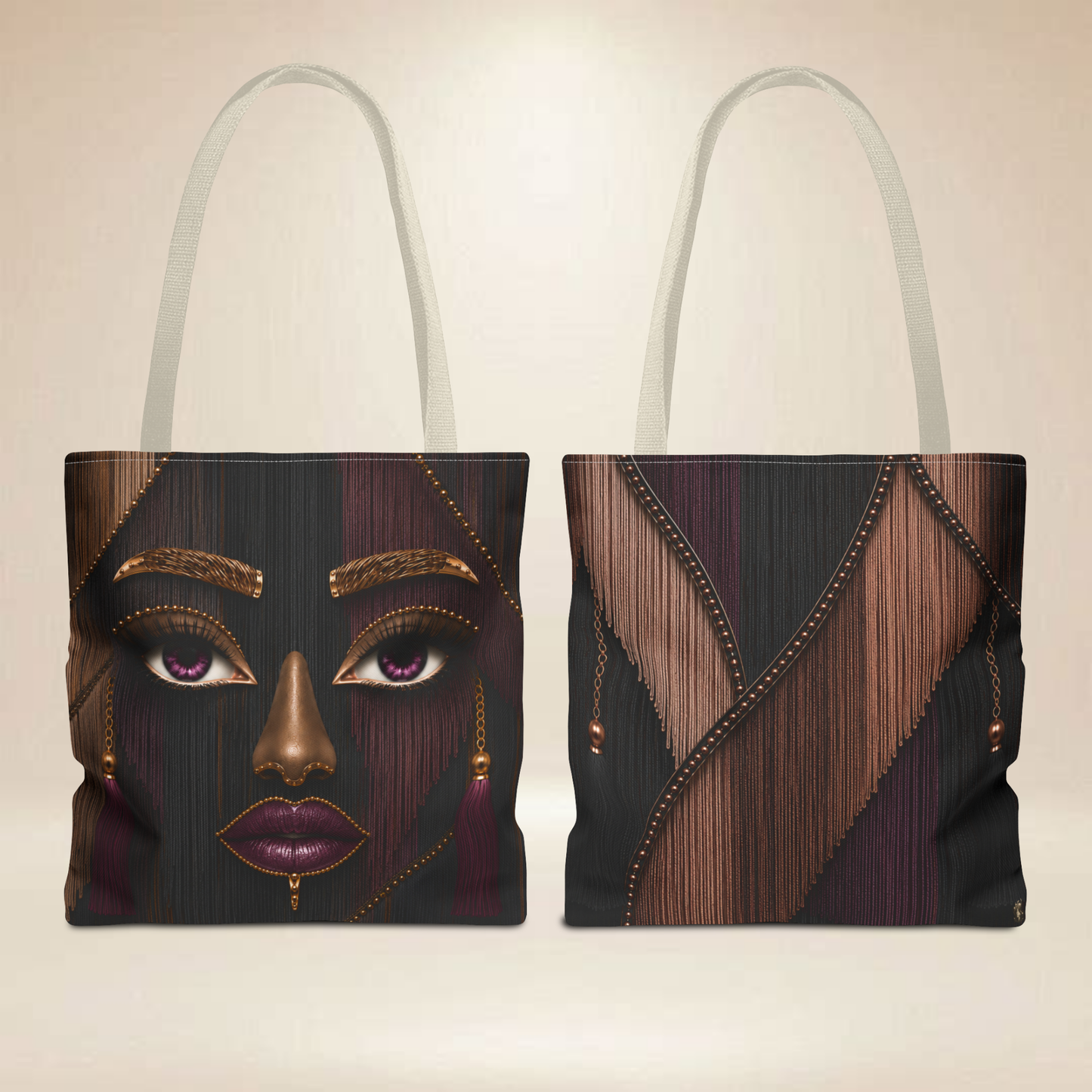 Fringe Inspired Face Tote Bag | Double-Sided Art Tote