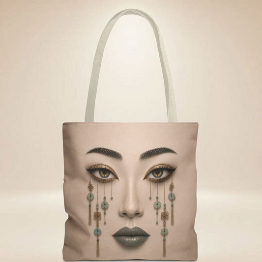 Jade Face Tote Bag — Double-Sided Art Tote