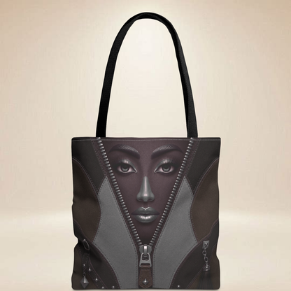 Zippered Portrait Tote Bag | Double-Sided Art Tote