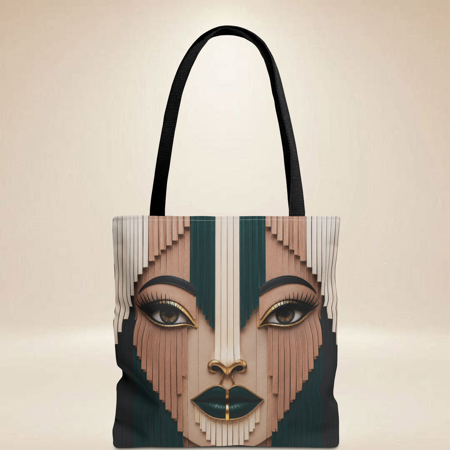 Fringe Inspired Face Tote Bag | Double-Sided Art Deco Tote Bag