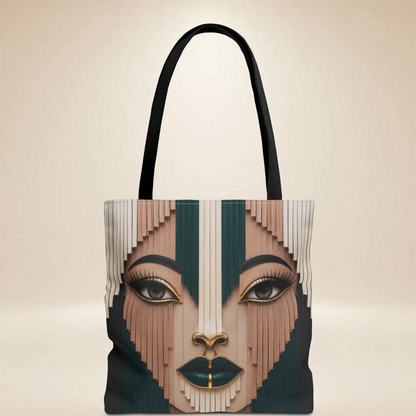 Fringe Inspired Face Tote Bag | Double-Sided Art Deco Tote Bag