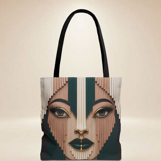 Fringe Inspired Face Tote Bag | Double-Sided Art Deco Tote Bag