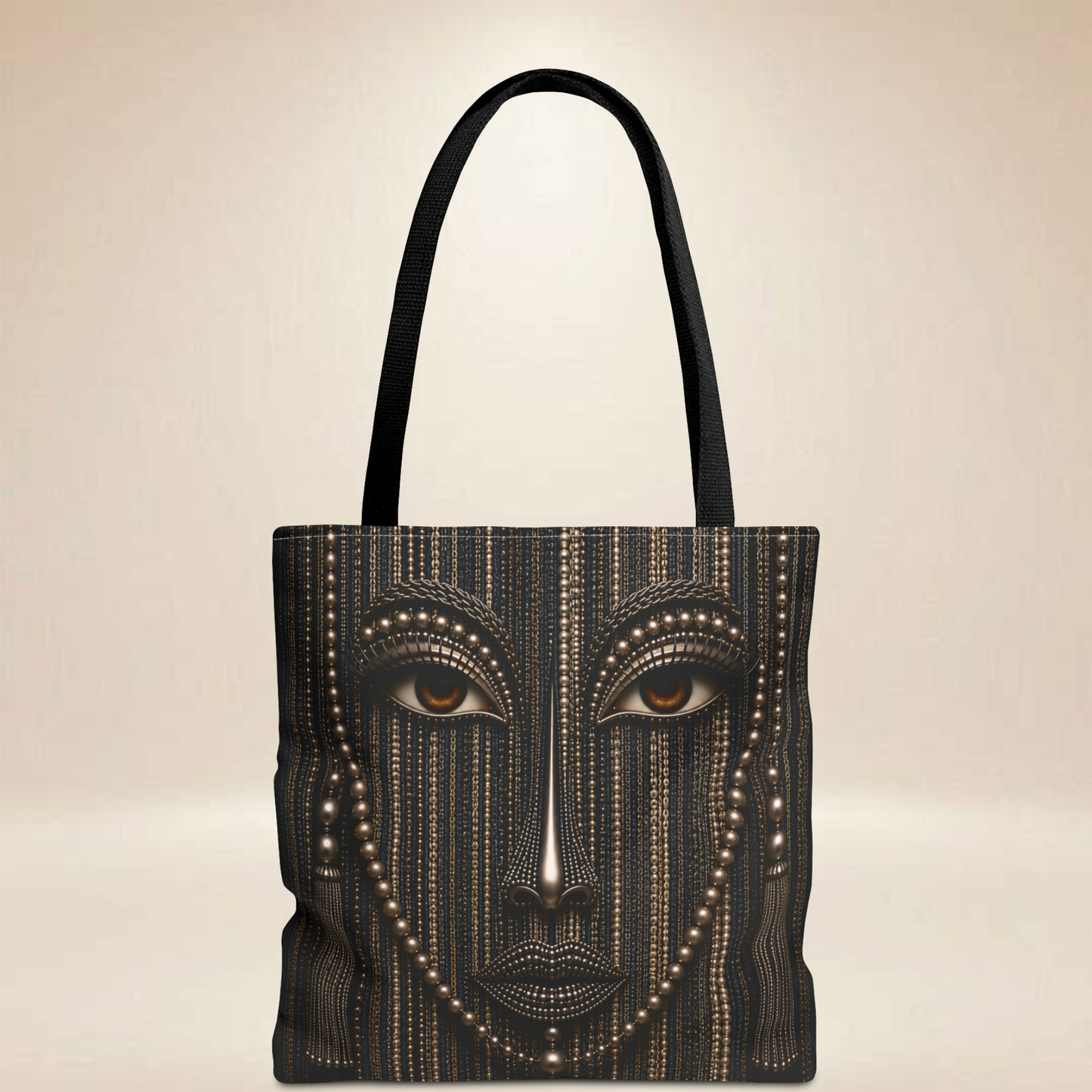 Beaded Face Tote Bag | Double-Sided HER Statement Tote