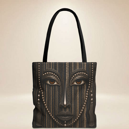 Beaded Face Tote Bag | Double-Sided HER Statement Tote
