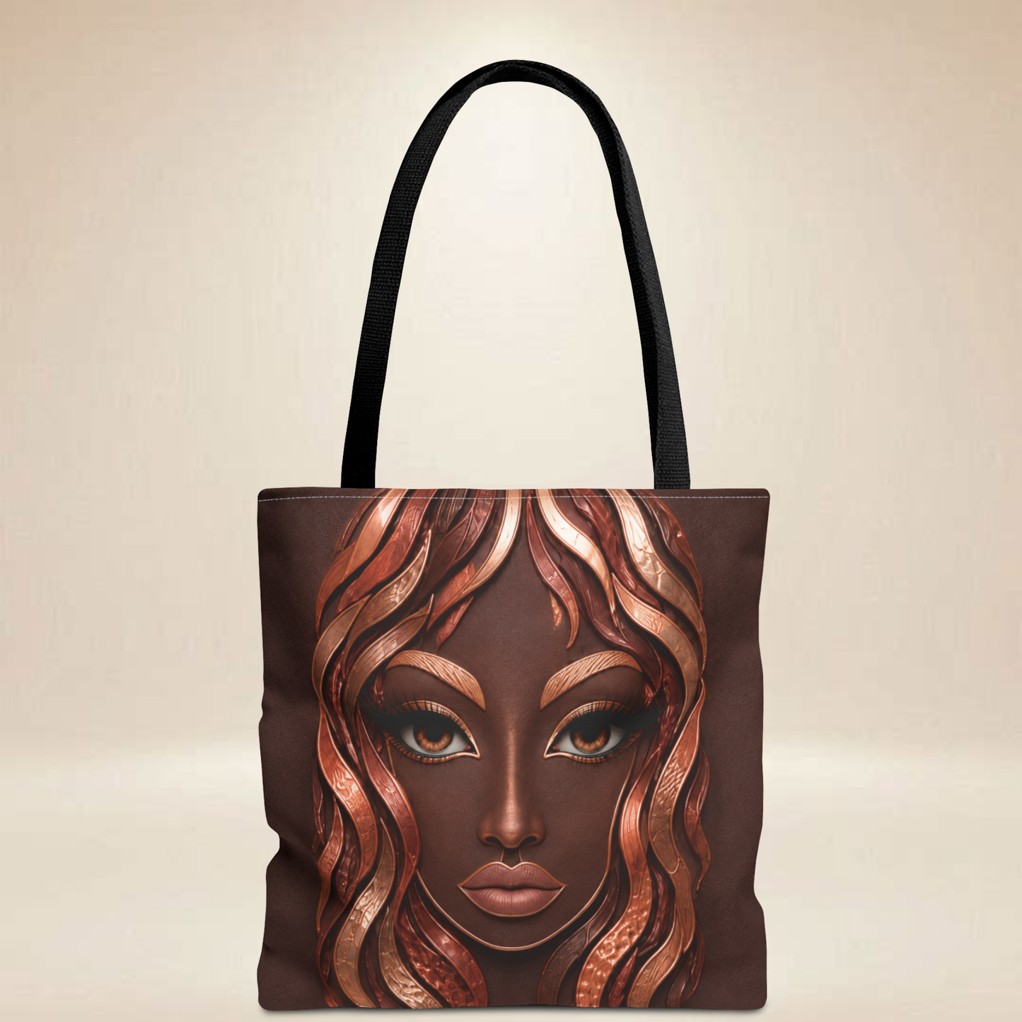 Copper Face Tote Bag | Double-Sided Portrait Tote
