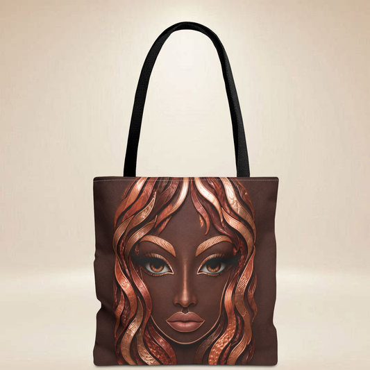 Copper Face Tote Bag | Double-Sided Portrait Tote