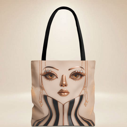 Corset Face Tote Bag | Double-Sided Portrait Tote