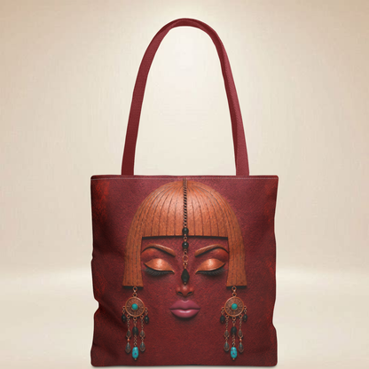 Red Face Tote Bag | Double-Sided Portrait Tote