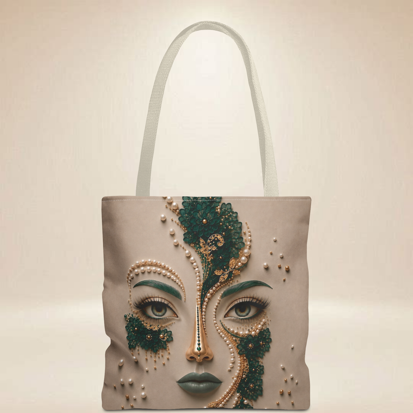 Emerald Pearl Tote Bag | Double-Sided Fashion Art Tote