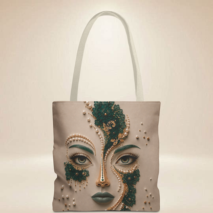Emerald Pearl Tote Bag | Double-Sided Fashion Art Tote