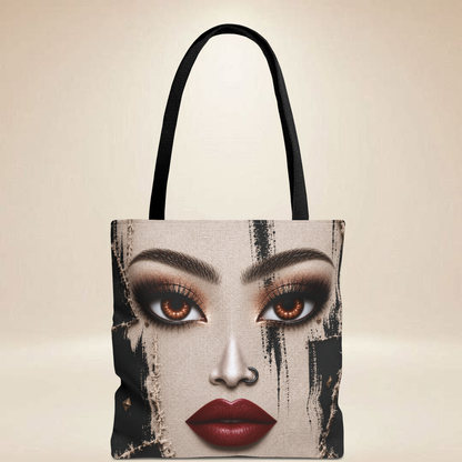 Rock N' Roll Face Tote Bag | Double-Sided Rock Art Tote