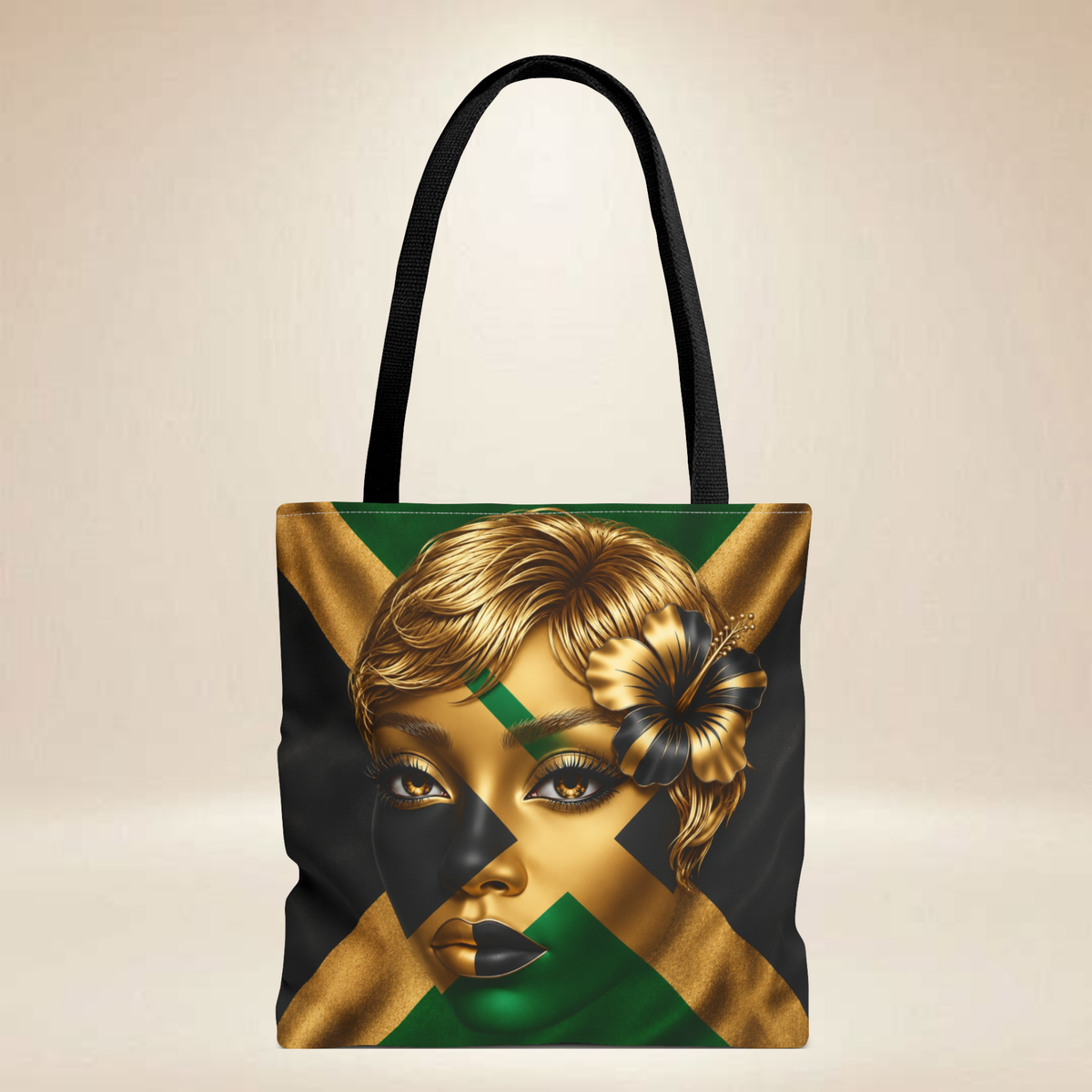 Jamaican Woman Tote Bag | Double-Sided Jamaica Art Tote