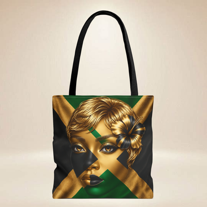 Jamaican Woman Tote Bag | Double-Sided Jamaica Art Tote