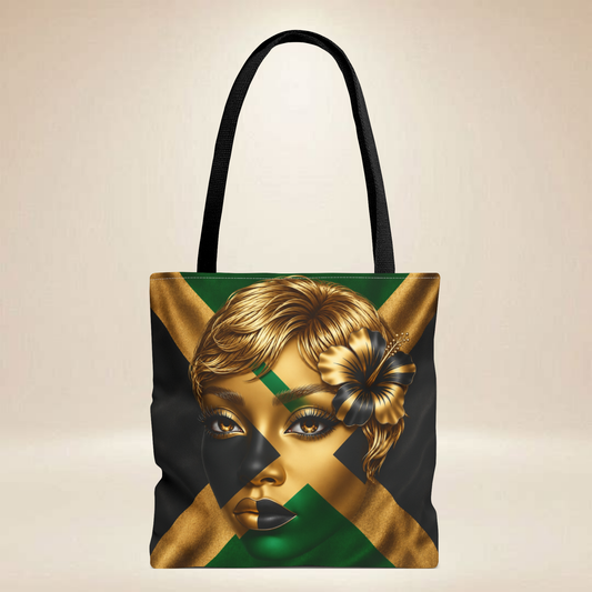 Jamaican Woman Tote Bag | Double-Sided Jamaica Art Tote