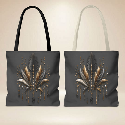 Feather Face Tote Bag | Double-Sided Art Tote