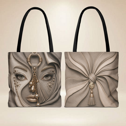 Neutral Portrait Tote Bag | Double-Sided Art Tote