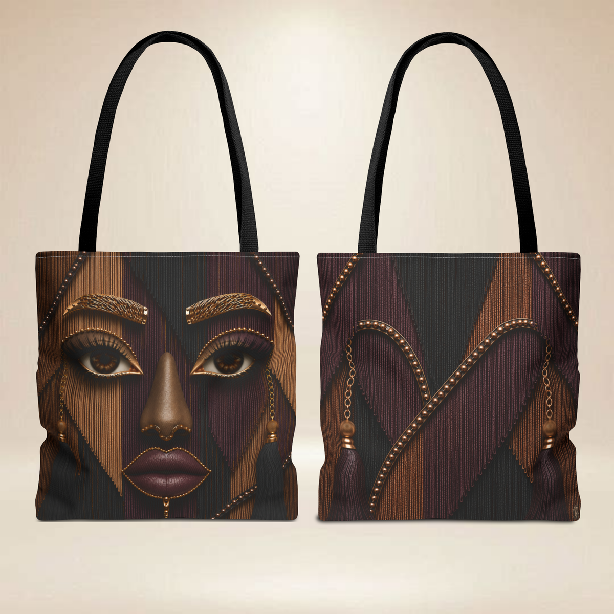 Fringe Inspired Face Tote Bag | Double-Sided Art Tote