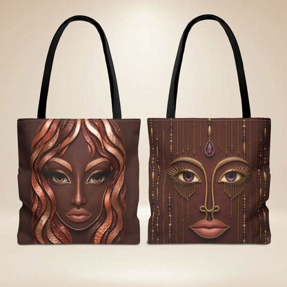 Copper Face Tote Bag | Double-Sided Portrait Tote