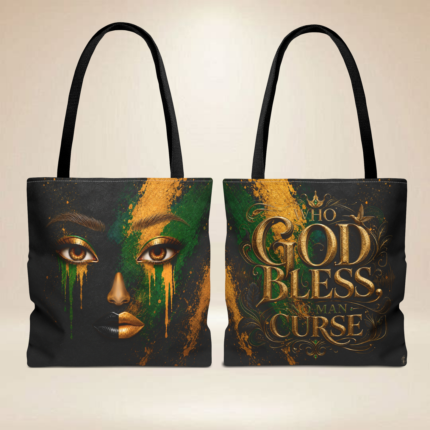Jamaican Woman Tote Bag | Faith-Inspired Double-Sided Tote