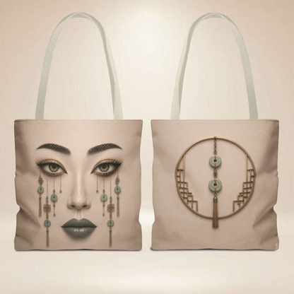 Jade Face Tote Bag — Double-Sided Art Tote