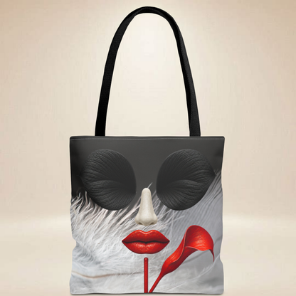 Calla Lily & Dandelion Face Tote Bag | Double-Sided Art Tote